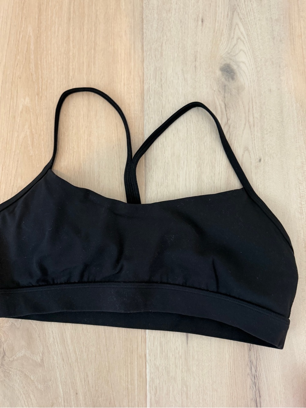 lululemon athletica Black Slim-Strap Seamless Sports Bra